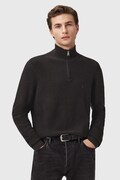 AllSaints sweter z dodatkiem wełny ASPEN męski kolor brązowy z półgolfem M090KB