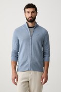 Tommy Hilfiger πουλόβερ με κουμπιά ανδρικό βαμβακερό μπλε MW0MW36517