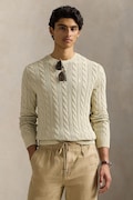Polo Ralph Lauren pulover de bumbac Pullover bărbați, culoarea bej, 710965867