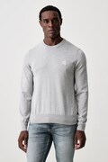 BOSS Orange sweter męski z bawełną Kanovano_S szary 50527583