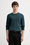 Calvin Klein sweter bawełniany kolor turkusowy lekki LV040BM343