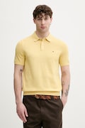 Tommy Hilfiger polo męskie bawełniane żółte MW0MW37396