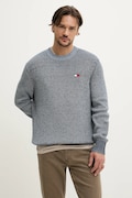 Памучен пуловер Tommy Jeans мъжки в тъмносиньо от лека материя DM0DM20923