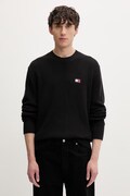 Tommy Jeans πουλόβερ ανδρικό βαμβακερό μαύρο DM0DM20923