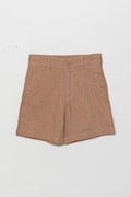 United Colors of Benetton pantaloni scurți de in pentru copii culoarea maro, talie reglabila, 43WBG901G