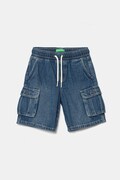 United Colors of Benetton pantaloni scurți din denim pentru copii talie reglabila, 4KEHG902Q