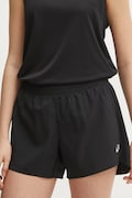 Asics szorty do biegania Core kolor czarny gładkie medium waist 2012D168