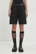 Шорти adidas Originals Bermuda Shorts жіночі колір чорний однотонні висока посадка JD5476