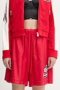 Pinko szorty damskie kolor czerwony gładkie high waist 105243 A2M7