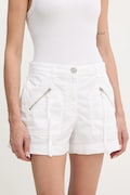 Pinko szorty damskie kolor biały gładkie medium waist 105159 A2L8