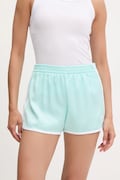 adidas Originals pantaloni scurți 3-Stripes culoarea turcoaz, cu imprimeu, medium waist, JD3123