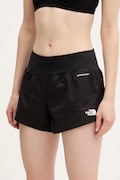 The North Face szorty sportowe Sunriser damskie kolor czarny gładkie medium waist NF0A8BC0JK31