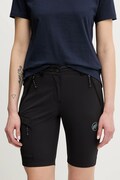 Mammut szorty outdoorowe Runbold IV damskie kolor czarny gładkie high waist 1023-01200