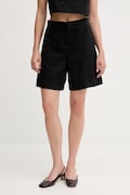 Λινό σορτς Calvin Klein Jeans χρώμα: μαύρο, J20J225219