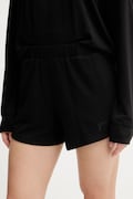Guess pantaloni scurți LUCIA femei, culoarea negru, uni, high waist, O5GD06 KCQP2