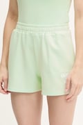 Guess pantaloni scurți ROBERTA culoarea verde, cu imprimeu, high waist, V5GD19 KC3D2