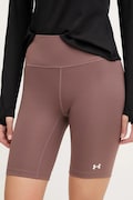 Under Armour szorty treningowe Motion damskie kolor brązowy gładkie medium waist 1388646