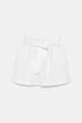 Dětské plátěné šortky United Colors of Benetton bílá barva, nastavitelný pas, 43WBC902D