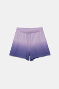 United Colors of Benetton pantaloni scurți din bumbac pentru copii culoarea violet, cu imprimeu, talie reglabila, 3NPDC903G