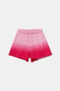 United Colors of Benetton pantaloni scurți din bumbac pentru copii culoarea roz, cu imprimeu, talie reglabila, 3NPDC903G