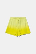 United Colors of Benetton pantaloni scurți din bumbac pentru copii culoarea verde, cu imprimeu, talie reglabila, 3NPDC903G