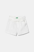 United Colors of Benetton szorty bawełniane dziecięce kolor biały gładkie 47RGG9030