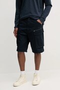 G-Star šortky cargo pánske bavlnené s elastanom Rovic zip relaxed 1\2 tmavomodré regular waist D08566-5126