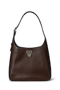 Δερμάτινη τσάντα Lauren Ralph Lauren χρώμα: καφέ, 431956790