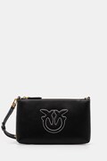 Kožená listová kabelka Pinko čierna farba, 104277 A2AN