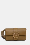 Pinko Torebka crossbody skórzana zielona 104340 A0QO