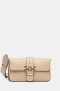 Kožená kabelka Pinko béžová barva, 104524 A0QO
