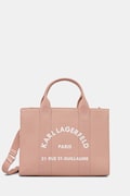 Karl Lagerfeld tote bag pentru femei bumbac K/RSG portocalie A1W50010