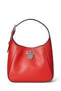 Usnjena torbica Lauren Ralph Lauren oranžna barva, 431966750
