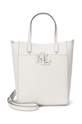 Lauren Ralph Lauren geantă de piele culoarea alb, 431966760