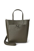 Kožená kabelka Lauren Ralph Lauren hnedá farba, 431966760