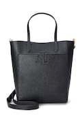 Lauren Ralph Lauren geantă de piele culoarea negru, 431966760