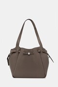Tory Burch torebka skórzana Romy Pebbled Tote kolor brązowy 163388-001