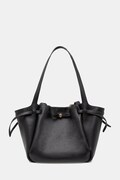 Tory Burch torebka skórzana Romy Pebbled Tote kolor czarny 163388-001