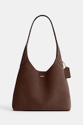 Coach Brooklyn Shoulder Bag 28 torebka damska zamszowa brązowa CW637