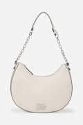 Usnjena torbica Karl Lagerfeld bela barva, A2W30019