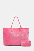 Juicy Couture torebka tote damska welurowa Kimberly różowa BEJQL8761WPO