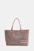 Juicy Couture torebka tote damska welurowa Kimberly beżowa BEJQL8761WPO