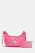 Juicy Couture torebka hobo damska welurowa KIMBERLY różowa BEJQL8764WPO