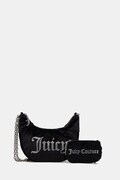 Juicy Couture torebka hobo damska welurowa KIMBERLY czarna BEJQL8764WPO