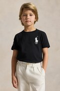 Polo Ralph Lauren gyerek pamut póló fekete, sima, 322832907055