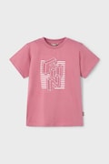 Mayoral t-shirt bawełniany dziecięcy kolor różowy z nadrukiem 3027