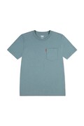 Levi's t-shirt bawełniany dziecięcy SUNSET POCKET TEE kolor zielony gładki 9EM359