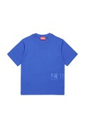 Детска памучна тениска Diesel MTFIND OVER T-SHIRTS в синьо с принт J02283