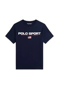 Polo Ralph Lauren t-shirt bawełniany dziecięcy kolor granatowy z nadrukiem 323837629012