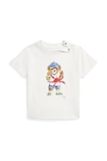 Μωρό βαμβακερό μπλουζάκι Polo Ralph Lauren χρώμα: άσπρο, 320965276002